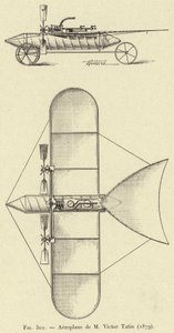 Flugzeug von M Victor Tatin (1879) von French School