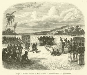 Afrika, feierliche Audienz des Muata-Cazembe (Gravur) von French School
