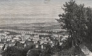 Agen - Lot-et-Garonne - Gravur in „La France illustree: Geographie, Geschichte, statistische Verwaltung“ von V.A. Malt-Brown. 1884 von French School