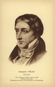 Alessandro Volta, italienischer Physiker von French School