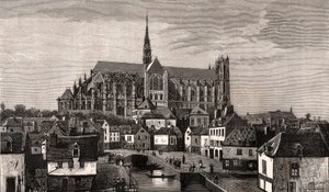 Amiens - Nord-Pas-de-Calais-Picardie - Gravur in „La France illustree: geographie, histoire, administration statistique“ von V.A. Malt-Brown. 1884 von French School