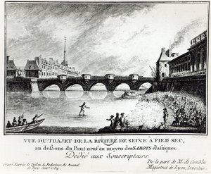Ein Versuch, die Seine zu überqueren, 1784