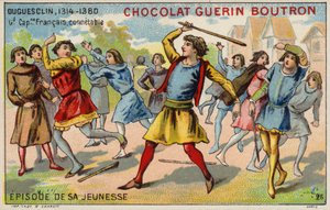 Eine Episode aus der Jugend von Bertrand du Guesclin, Konstabler von Frankreich von French School