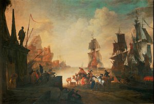 Ein orientalischer Hafen von French School