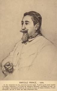 Anatole France (1844-1924), französischer Dichter, Journalist und Romanautor