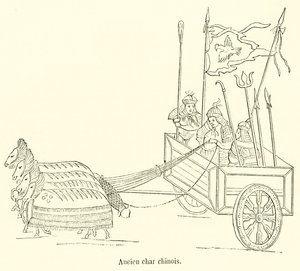 Alter chinesischer Wagen von French School