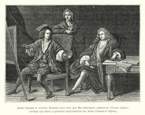 Andre Campra und Antoine Danchet, mit ihrem Freund Bon Boulogne, Autoren von L