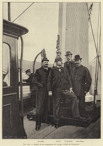 Andree und seine Reisegefährten an Bord der Svensksund von French School