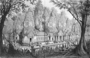 Angkor, Baion-Ruinen, Illustration aus Atlas du voyage d
