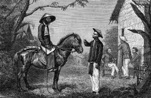 Annamitische Tirailleurs in Indochina. Gravur in „Le Journal de la jeunesse“