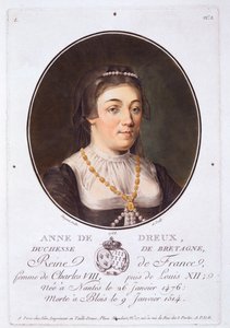 Anne de Dreux, Herzogin der Bretagne, aus Portraits des grands hommes, femmes illustres, et sujets memorables de France, veröffentlicht 1787-92