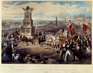 Jahrestag der Demokratischen und Sozialen Republik: Triumph der Republik. Gravur von 1848. Paris, Musée Carnavalet von French School