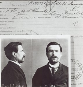 Anthropometrische Form von François Claudius Koenigstein, genannt Ravachol (1859-92) von French School