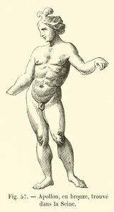 Apollon, in Bronze, in der Seine gefunden (Gravur) von French School