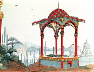 Architektonische Skizze in der Türkei, spätes 19. Jahrhundert