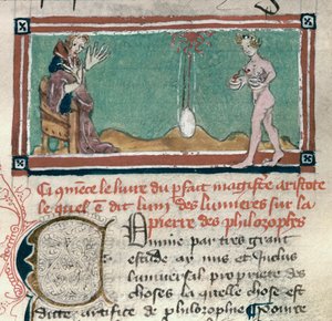 Aristoteles und der Stein der Weisen, aus einer Sammlung okkulter Texte von French School
