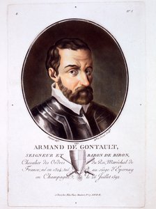 Armand de Gontaut, aus Portraits des grands hommes, femmes illustres, et sujets memorables de France, veröffentlicht 1787-92