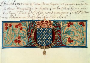 Wappen von Frankreich (umgeben vom Halsband des Ordens von Saint Michel und überragt von der Königskrone)