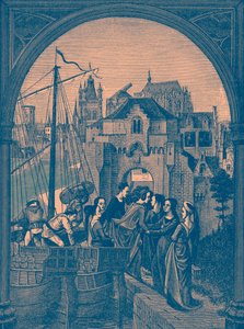 Ankunft der Flotte des Tyrannen Maximus in Köln