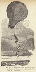 Erzwungener Aufstieg des jungen Guerin in Nantes, Sonntag, 16. Juli 1843 von French School