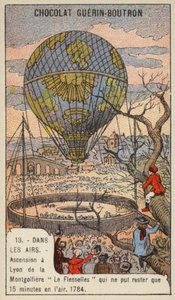 Aufstieg des Ballons Le Flesselles, Lyon, Frankreich von French School