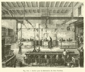 Werkstatt zur Herstellung von Anilinblau von French School