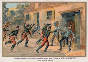 Angriff auf ein Bauernhaus in Schirlenhoff von French School