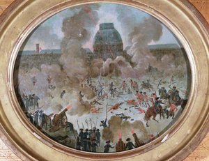 Angriff auf die Tuilerien, Paris, 10. August 1792 von French School