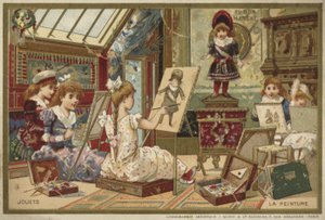 Au Bon Marché-Karten mit Kinderspielen von French School