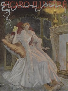 Am Kamin. Titelblatt von Le Figaro Illustre, Januar 1896 von French School