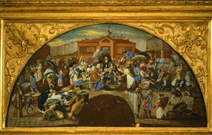 Fischauktion in Les Halles in Paris von French School