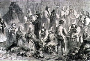 Augsburger Markt in den 1860er Jahren von French School