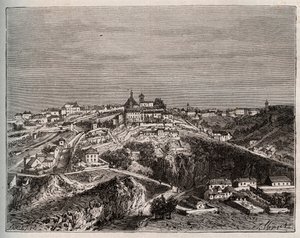 Avallon - Bourgogne-Franche-Comte - Gravur in „La France illustree: Geographie, Geschichte, statistische Verwaltung“ von V.A. Malt-Brown. 1884
