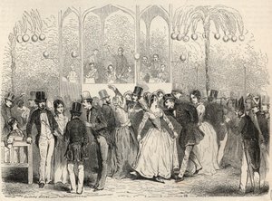 Bal Mabille (Tanz- und Vergnügungseinrichtung, Avenue Montaigne, Paris) Gravur in "Tableau-de-Paris" von Edmond Texier 1852