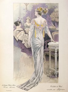 Ballkleid, aus Les Grandes Modes de Paris von French School