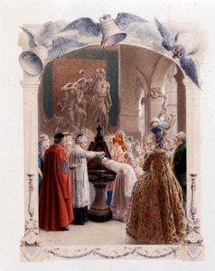 Taufe im 18. Jahrhundert - in „Une femme de qualité au siècle passé“ von French School