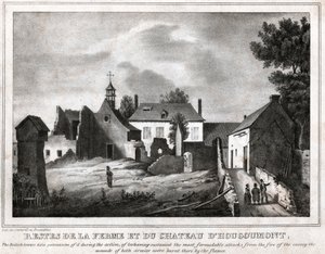 Schlacht von Waterloo (Stich, ca. 1830) von French School