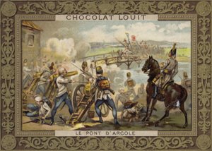 Schlacht an der Brücke von Arcole, Italien, 1796 von French School