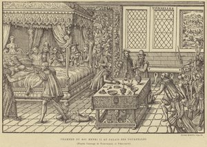 Schlafzimmer von König Heinrich II. von Frankreich, Palais des Tournelles, Paris, 16. Jahrhundert von French School