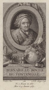 Bernard Le Bovier de Fontenelle, französischer Autor (Gravur) von French School