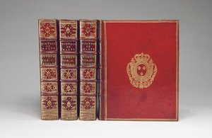 Einband von "The History of the Knights of Malta" von Rene Aubert Vertot, veröffentlicht in Paris, 1726 von French School