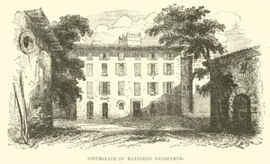 Geburtsort von Napoleon Bonaparte (Stich) von French School