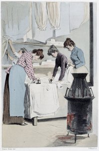 Wäscherinnen (in „Unsere Zeitgenossen“ von Octave Uzanne) von French School