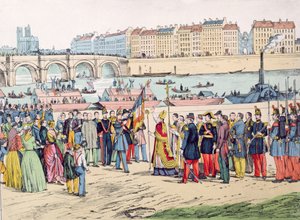 Segnung der Fahnen in Paris vor der Abreise der Kolonisten nach Algerien 1843, 1935