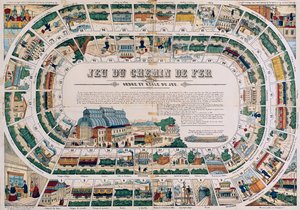 Brett für ein Eisenbahnspiel, 1850