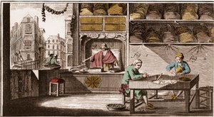 Korkenzieher, Herstellung von Korkstopfen - „Die Große Enzyklopädie, oder Dictionnaire Raisonne des Sciences, des Arts et des Metiers“ von Denis Diderot (1713-1784) und Jean d
