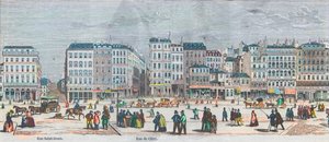 Boulevard Saint-Denis und Boulevard Bonne-Nouvelle - Rue Saint-Denis - Rue de Clery - Gravur in "Tableau-de-Paris" von Edmond Texier 1852 von French School