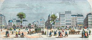 Boulevard des Filles du Calvaire und Boulevard du Temple - Rue Pont aux Choux - Rue des Filles-du-Calvaire - Rue Saintonge - Gravur in „Tableau-de-Paris“ von Edmond Texier 1852 von French School