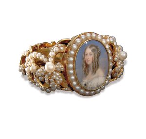 Armband mit Miniatur von Victoire, Herzogin von Nemours