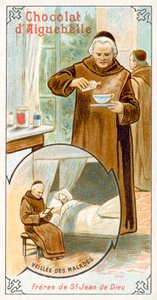 Barmherzige Brüder des heiligen Johannes von Gott (Chromolitho) von French School